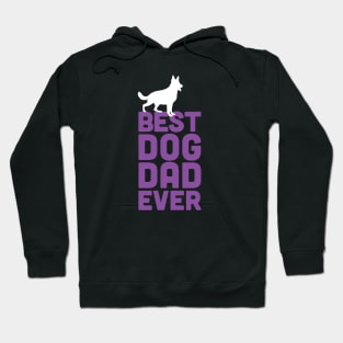 Best German Shepherd Dog Dad Ever - Purple Dog Lover Gift Hoodie